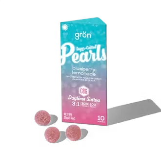 Grön - Blueberry Lemonade - Rosin Infused Pearls - 1:3 THC:CBG - 100mg
