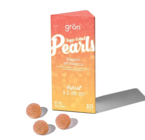 Grön - Peach Prosecco - Rosin Infused Pearls - 1:1 THC:CBD - 100mg