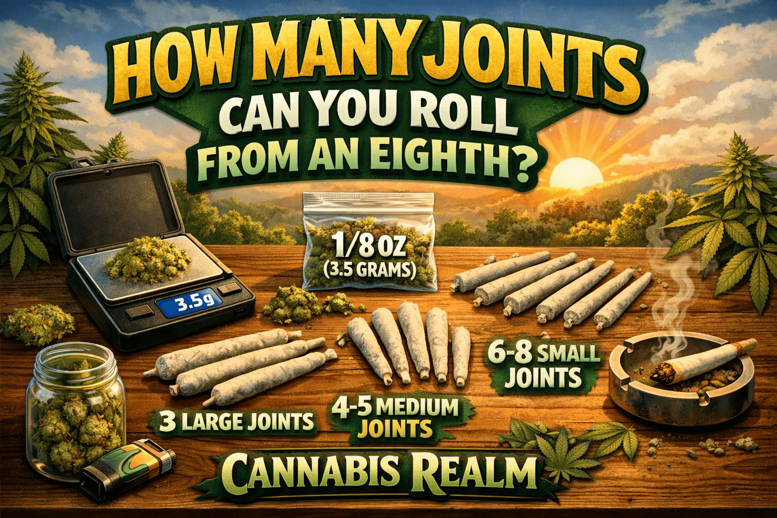 How Many Joints Can You Roll From an Eighth? (3.5g Guide)