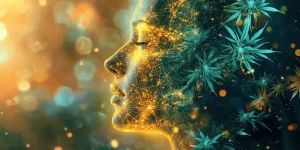 Golden cannabis live resin concentrate