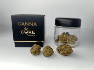 Canna Cure cannabis concentrate jar and packaging