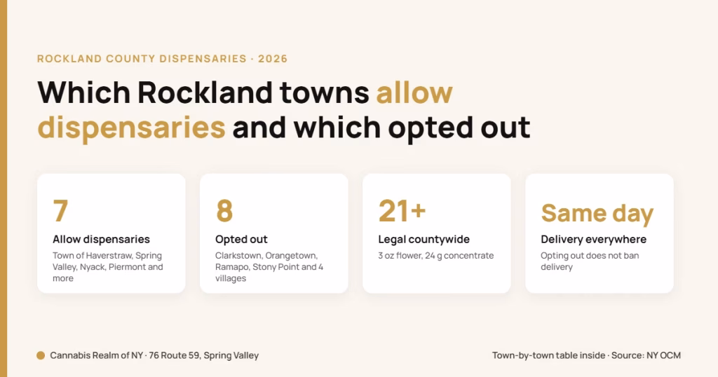Rockland County, NY Dispensaries by Town: Which Towns Allow Them (2026)