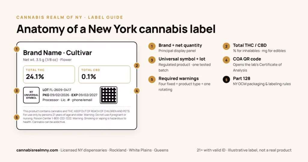 How to Read a New York Cannabis Label: THC, Lot Numbers, and the COA QR Code